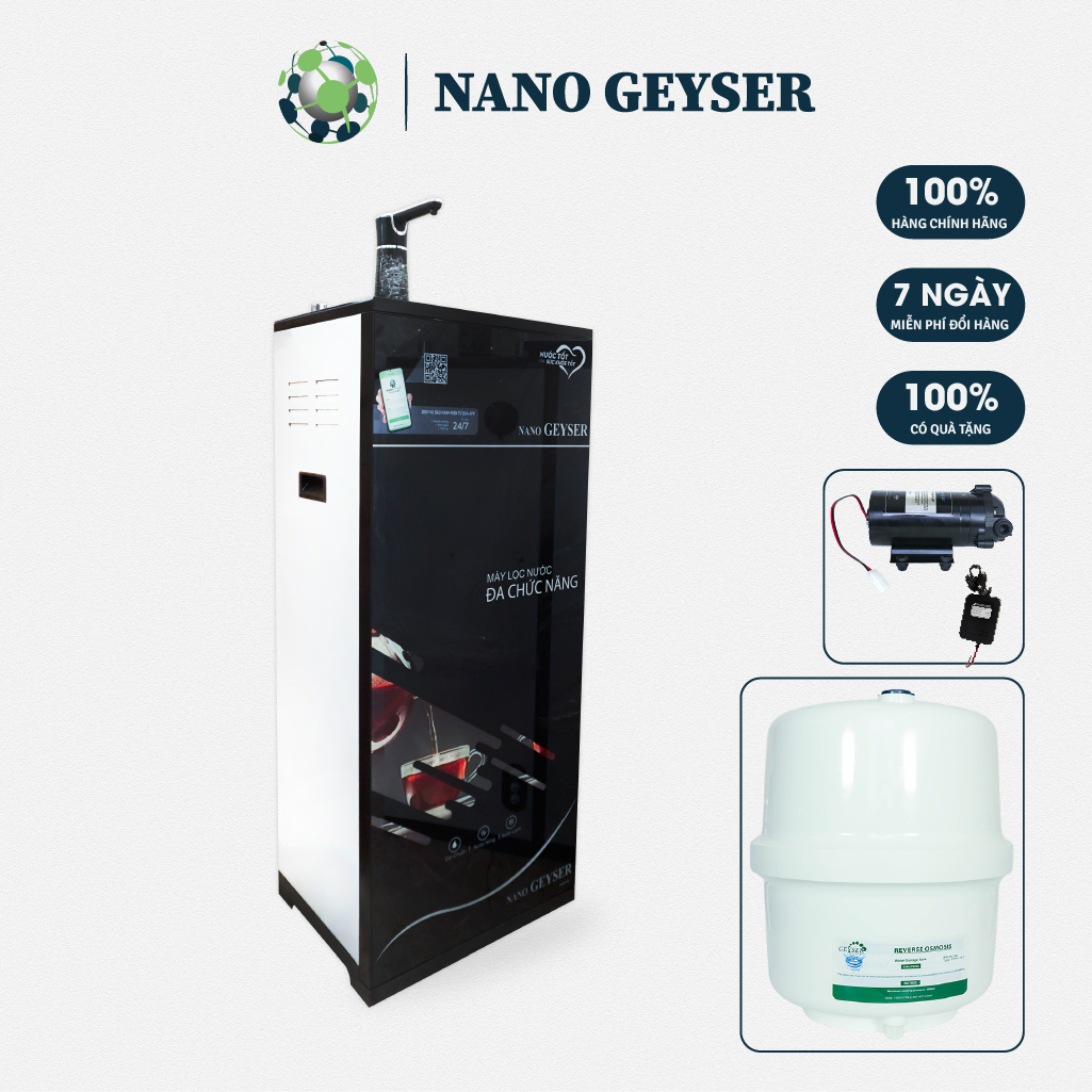 Máy lọc 3 chế độ nước nóng lạnh nguội Nano Geyser GB50 Nano Geyser chính hãng 7 cấp