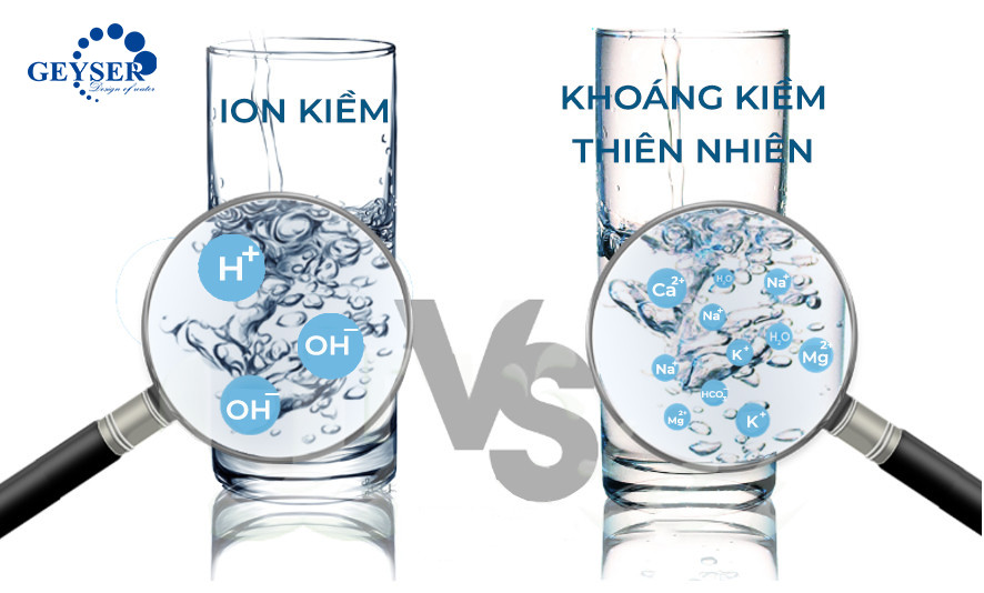 So sánh sự khác nhau giữa nước khoáng kiềm và nước kiềm?